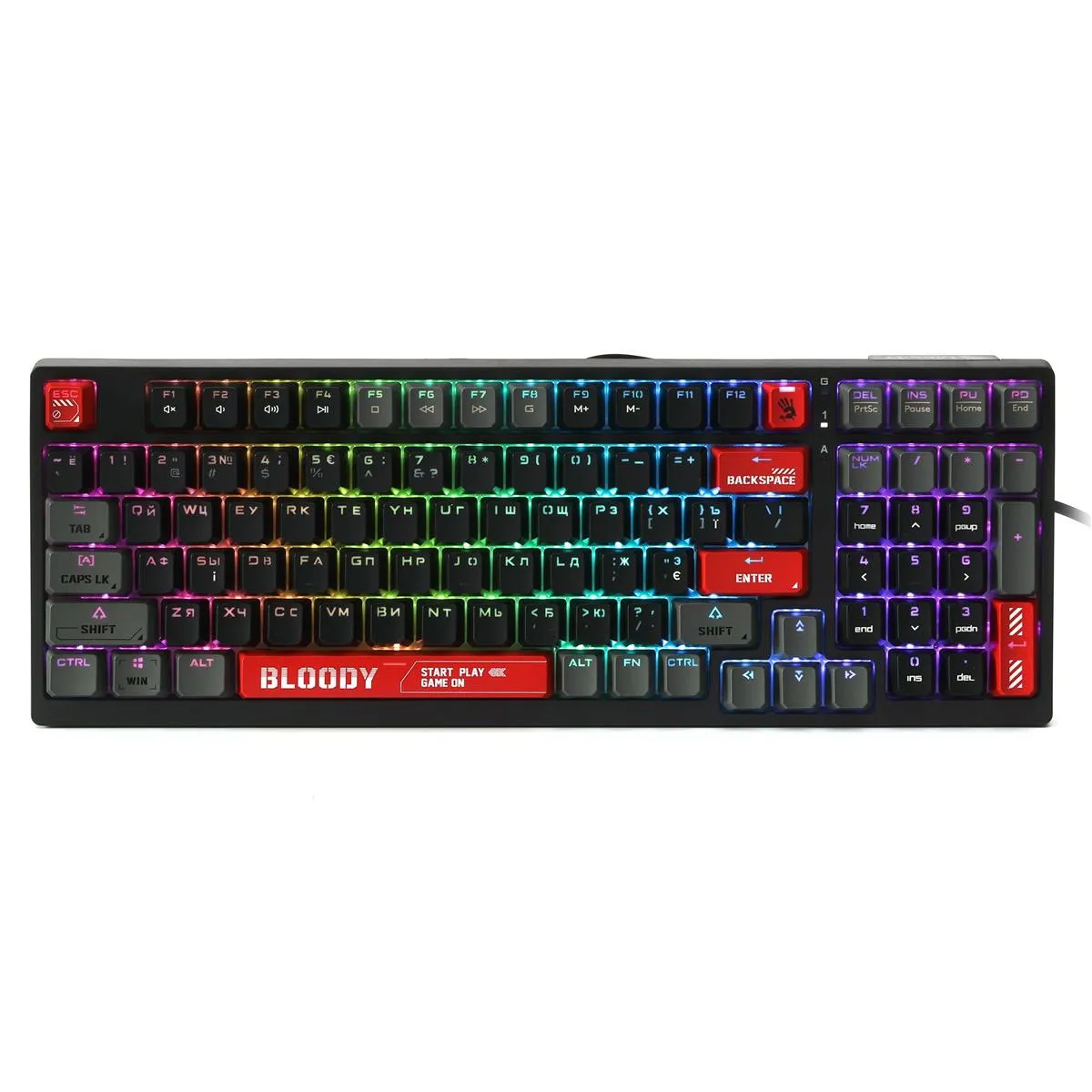 Клавіатура A4Tech S98 Bloody Red - зображення 1