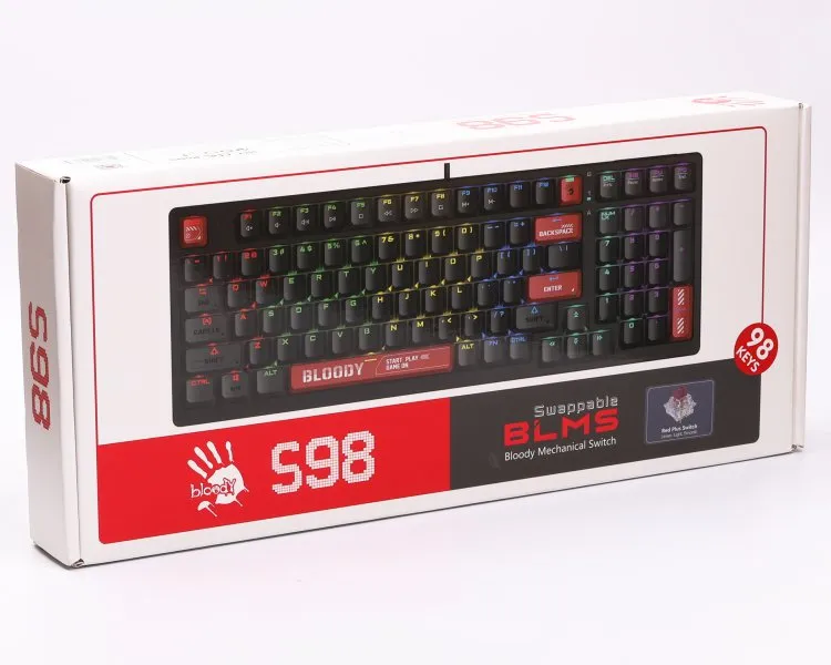 Клавіатура A4Tech S98 Bloody Red - мініатюра 4