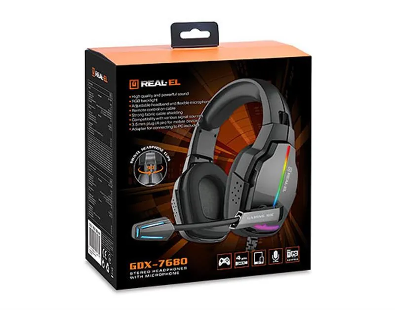 Навушники REAL-EL GDX-7680 Black - мініатюра 11