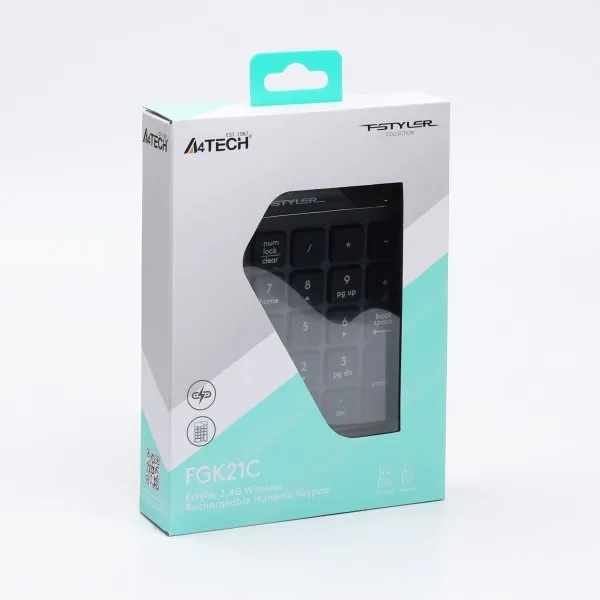 Клавіатура цифрова A4Tech Fstyler FGK21C Grey - мініатюра 8