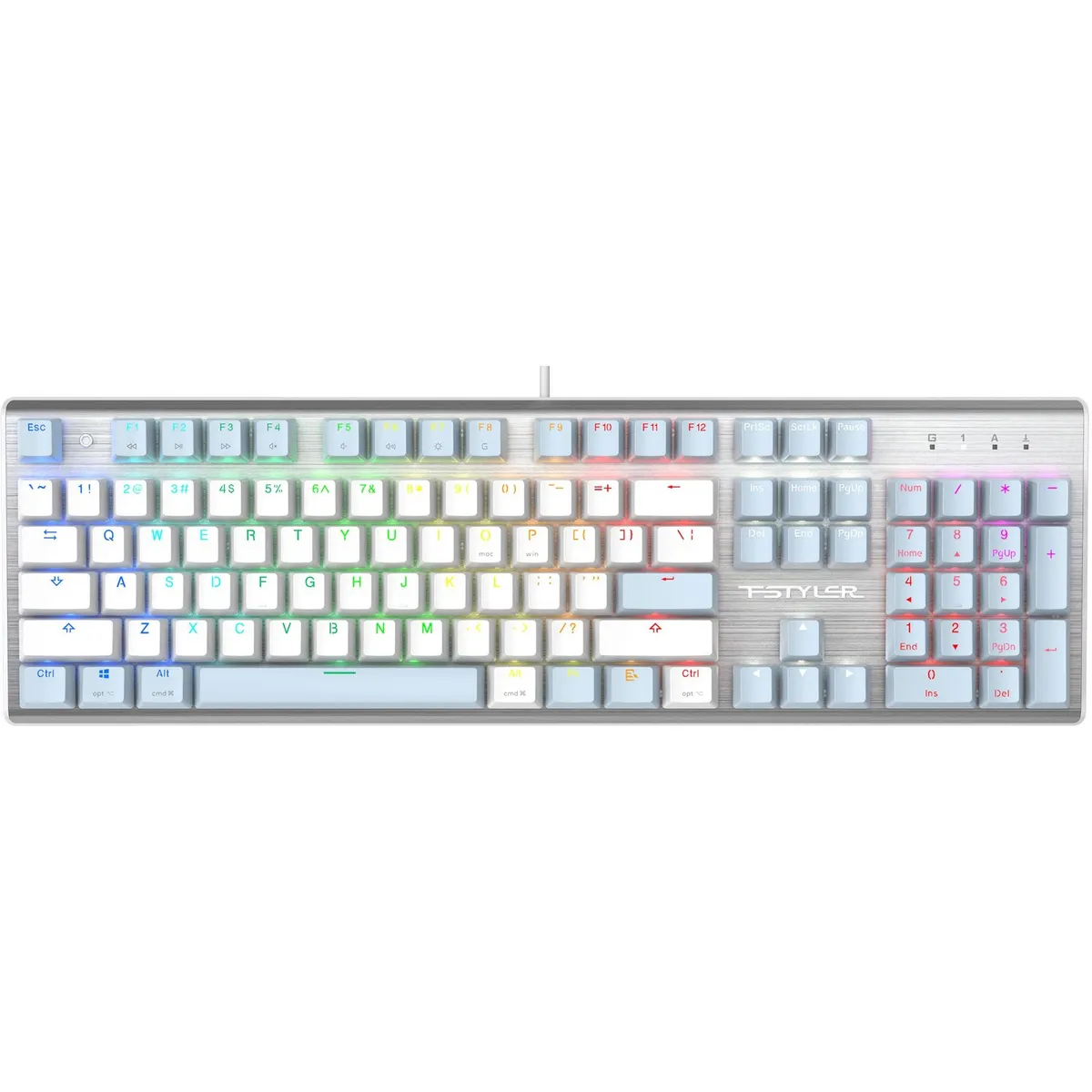 Клавіатура A4Tech Fstyler FS100 Icy Blue - мініатюра 11