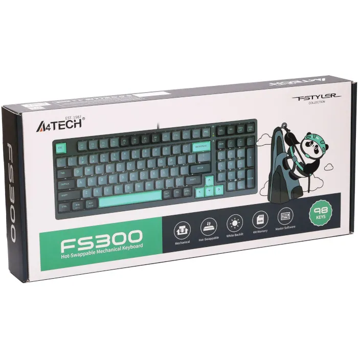 Клавіатура A4Tech Fstyler FS300 Panda Rock Climbing - мініатюра 9