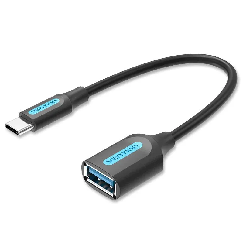 Кабель Vention USB 3.1 Type-C - OTG USB3.0 AF, 0.15 m, Black (CCVBB) - зображення 1