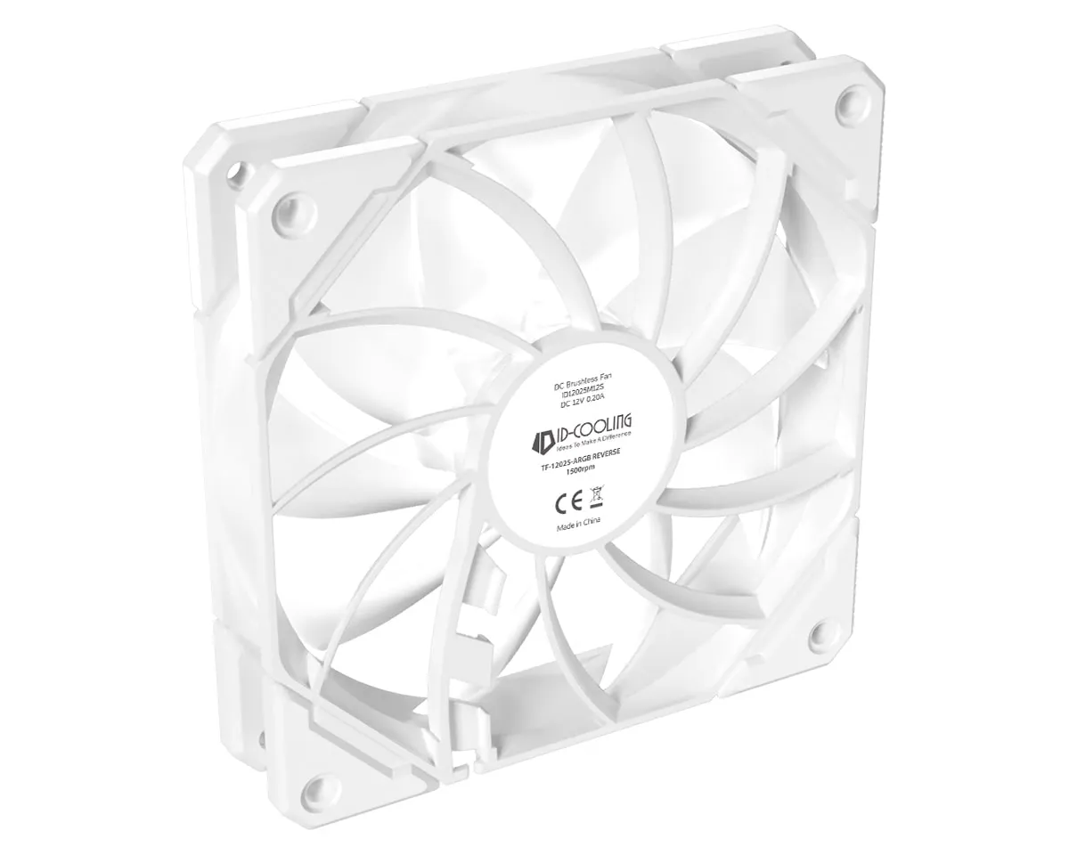 Вентилятор ID-Cooling TF-12025-Pro ARGB Reverse White - мініатюра 2