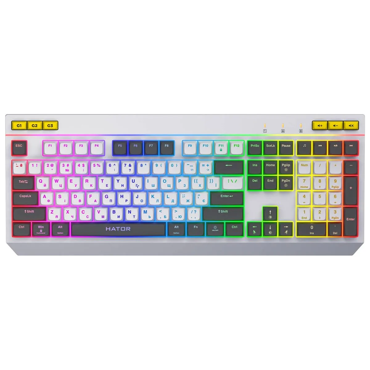 Клавіатура Hator Icefall White (HTK405UA) - зображення 1