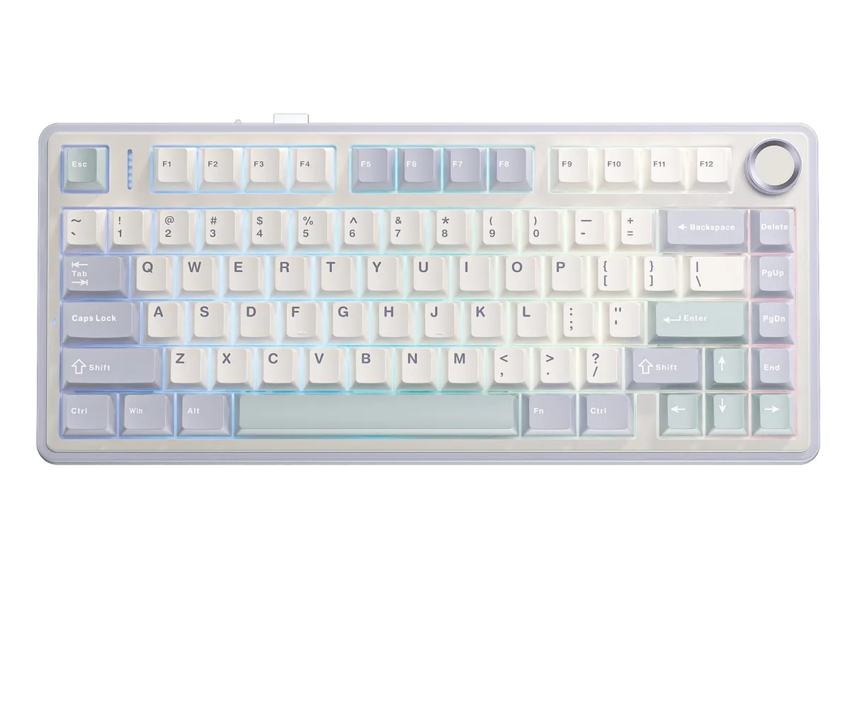 Клавіатура бездротова Aula F75 White (6948391208640) - мініатюра 4