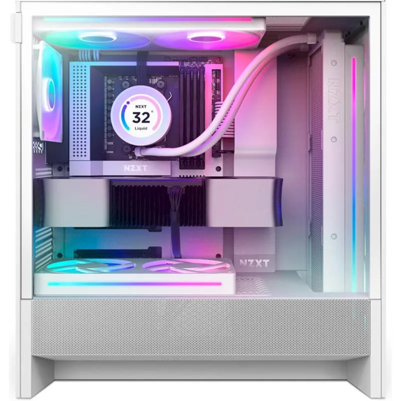 Корпус NZXT H5 Flow RGB White (CC-H52FW-R1) без БЖ - мініатюра 7