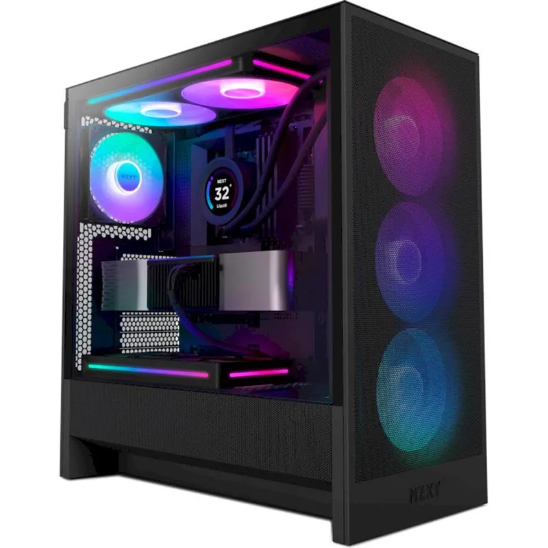 Корпус NZXT H5 Flow RGB Black (CC-H52FB-R1) без БЖ - зображення 1