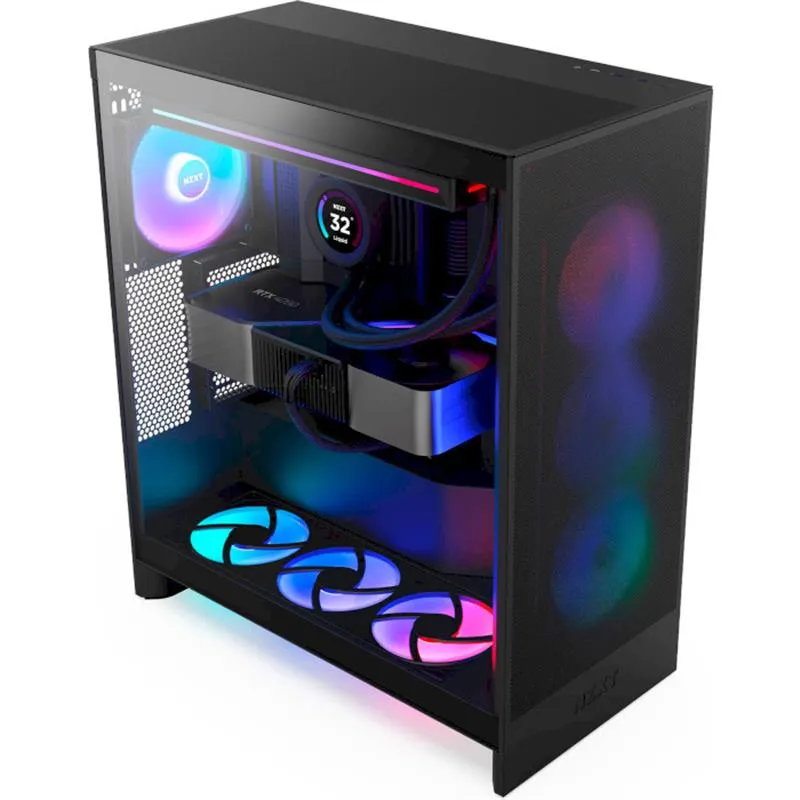 Корпус NZXT H7 Flow RGB Black (CM-H72FB-R1) без БЖ - мініатюра 8
