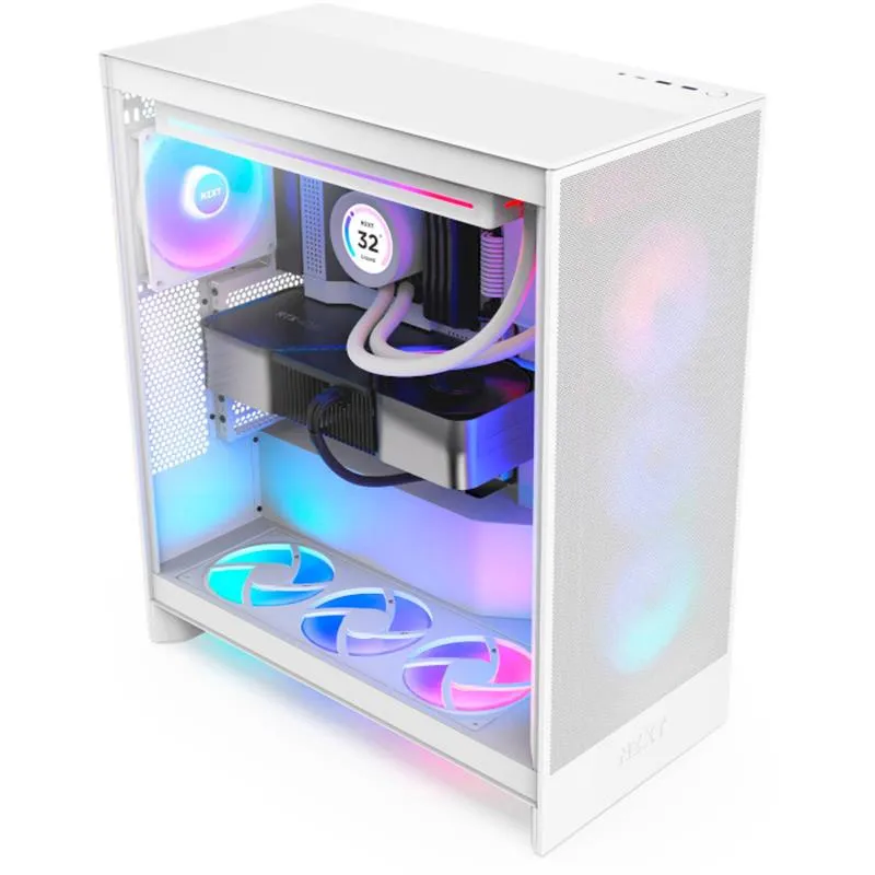 Корпус NZXT H7 Flow RGB White (CM-H72FW-R1) без БЖ - мініатюра 8