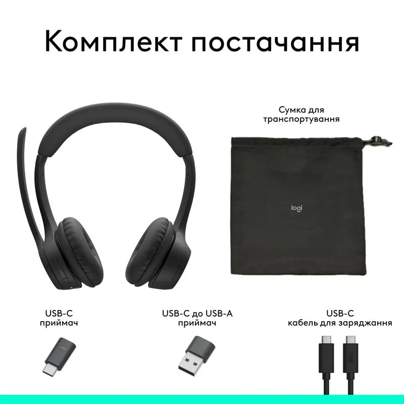 Bluetooth-гарнітура Logitech Zone 305 for Business Wireless/Bluetooth UC Black (981-001453) - мініатюра 8