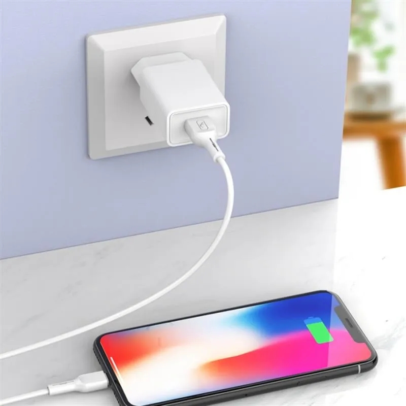 Зарядний пристрій SkyDolphin SC36V (1USB, 2.4A) White (SDMZP-000118) + кабель microUSB - мініатюра 2