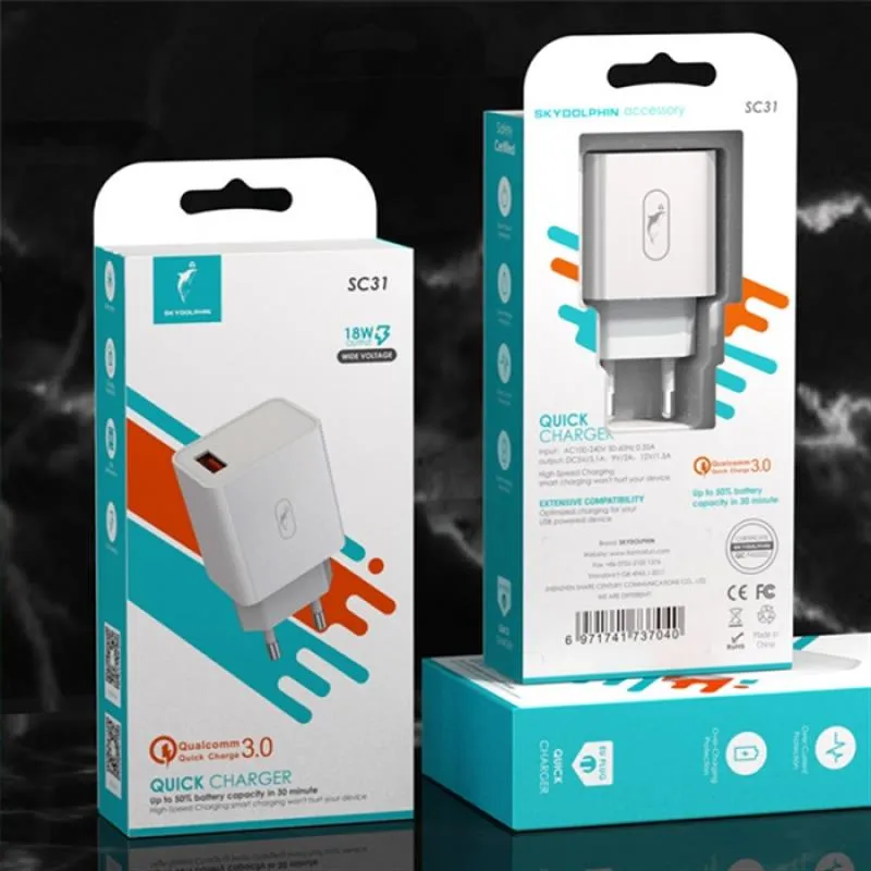 Зарядний пристрій SkyDolphin SC31 QC3.0 (1USB, 3.5A) White (SDMZP-000154) - мініатюра 3