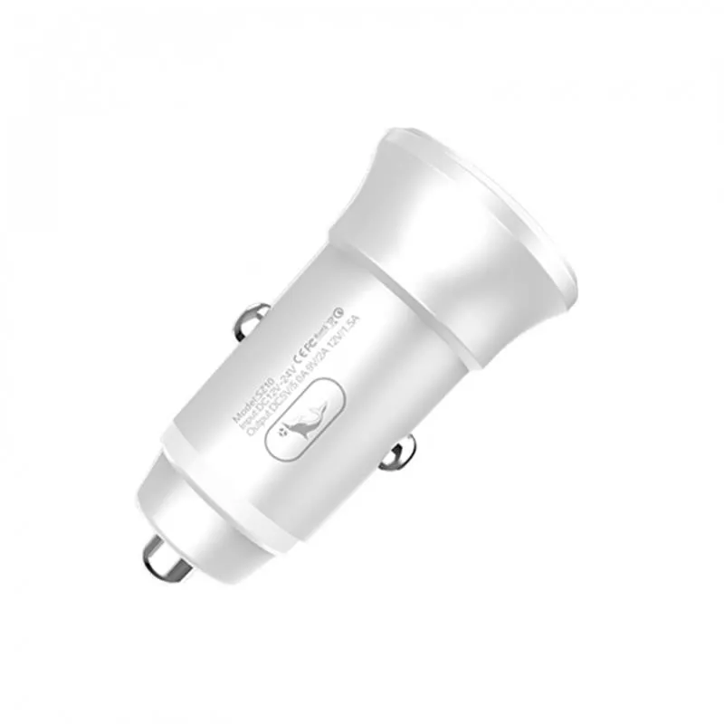 Автомобільний зарядний пристрій SkyDolphin SZ10 QC3.0 (1USB, 3.1A) White (SDAZP-000085) - зображення 1