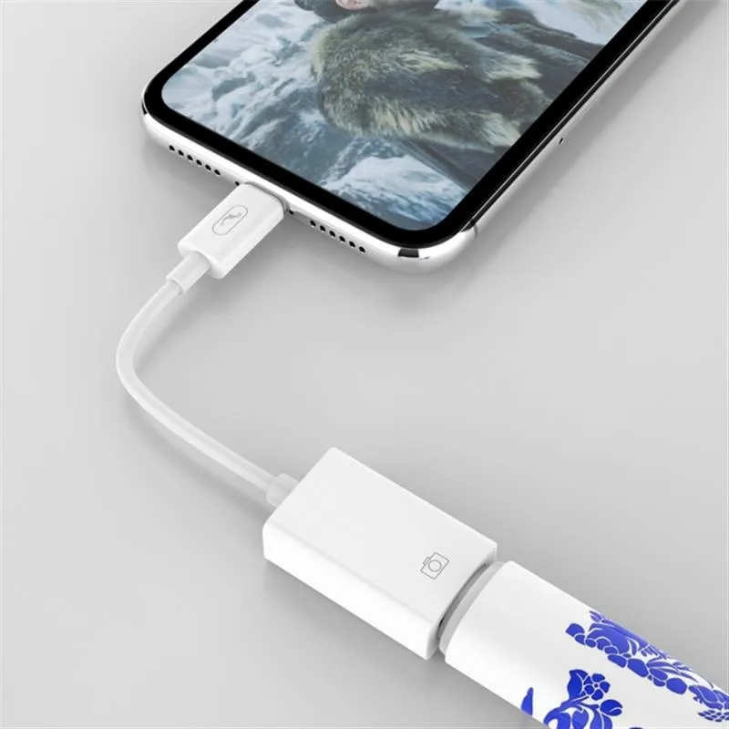 Перехідник SkyDolphin OT02 OTG USB Type-C - USB (M/F), White (SDADPT-00018) - мініатюра 2