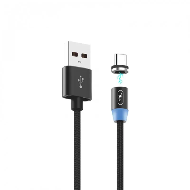 Кабель SkyDolphin S59T Magnetic USB - USB Type-C (M/M), 1 м, Black (SDUSB-000441) - зображення 1