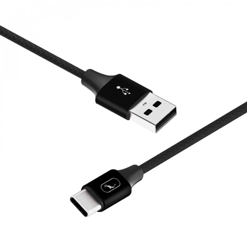 Кабель SkyDolphin S55T Neylon USB - USB Type-C (M/M), 1 м, Black (SDUSB-000436) - мініатюра 2