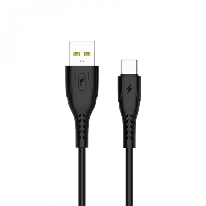 Кабель SkyDolphin S08T USB - USB Type-C (M/M), 1 м, Black (SDUSB-000563) - зображення 1