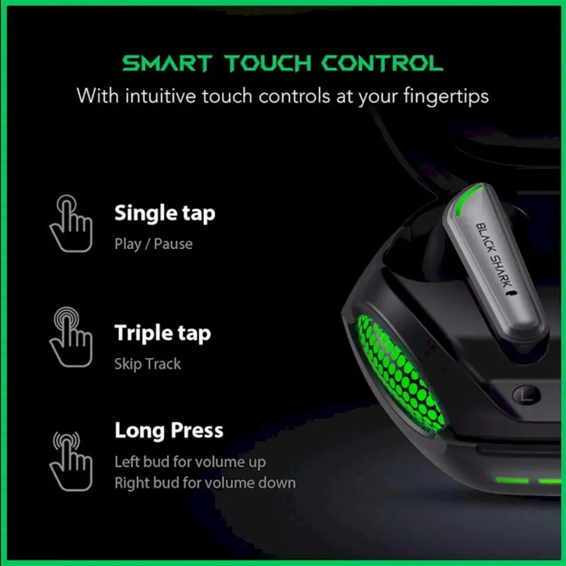Bluetooth-гарнітура Black Shark Lucifer T7 Black (BS-T7) - мініатюра 8