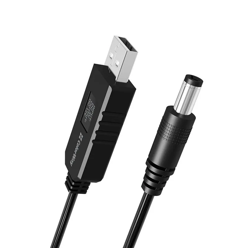 Кабель ColorWay для роутера 12V (USB-DC 5.5х2.5mm) 1 м, Black (CW-CBUD067-BK) - мініатюра 3