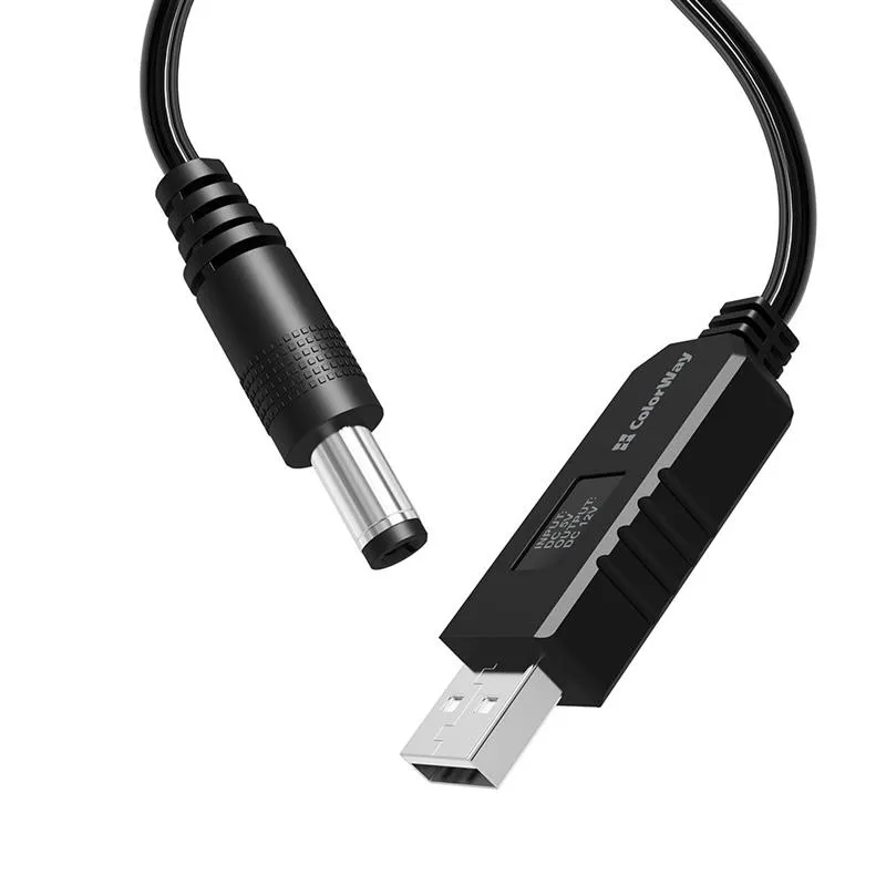 Кабель ColorWay для роутера 12V (USB-DC 5.5х2.5mm) 1 м, Black (CW-CBUD067-BK) - мініатюра 5