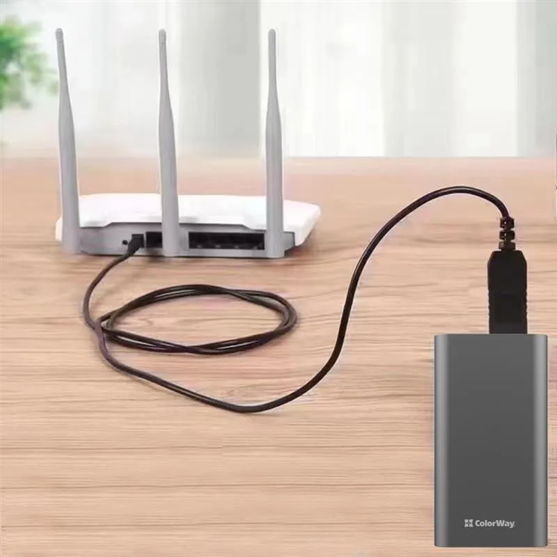 Кабель ColorWay для роутера 12V (USB-DC 5.5х2.5mm) 1 м, Black (CW-CBUD067-BK) - мініатюра 8
