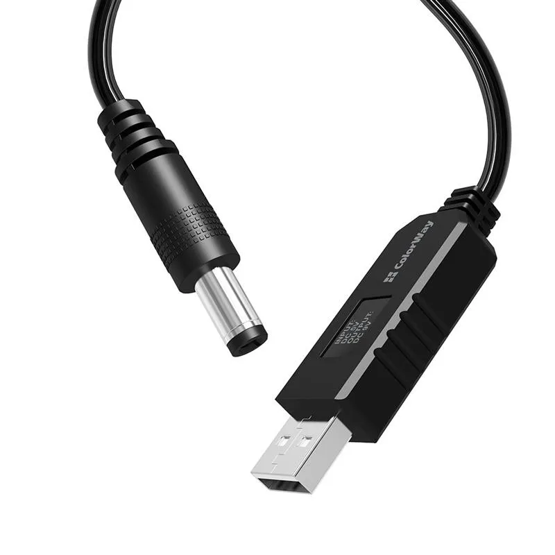 Кабель ColorWay для роутера 9V (USB -DC 5.5х2.5mm) 1 м, Black (CW-CBUD066-BK) - мініатюра 5
