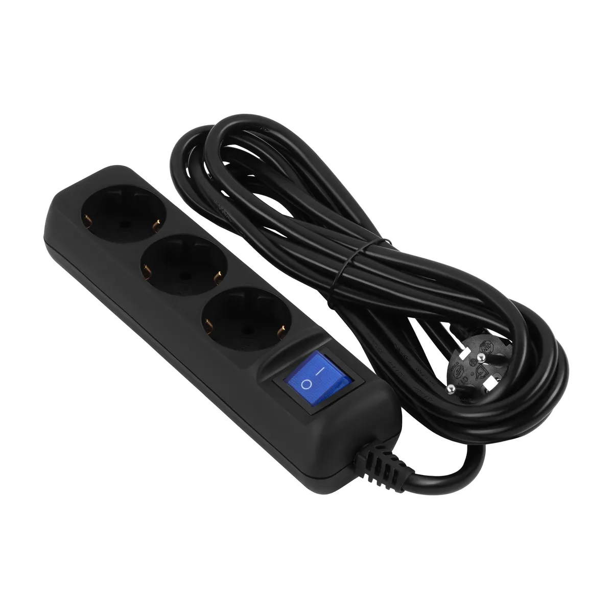 Фільтр живлення 2E (2E-U03ESM3BK) 3 розетки, 3 м, Black - зображення 1