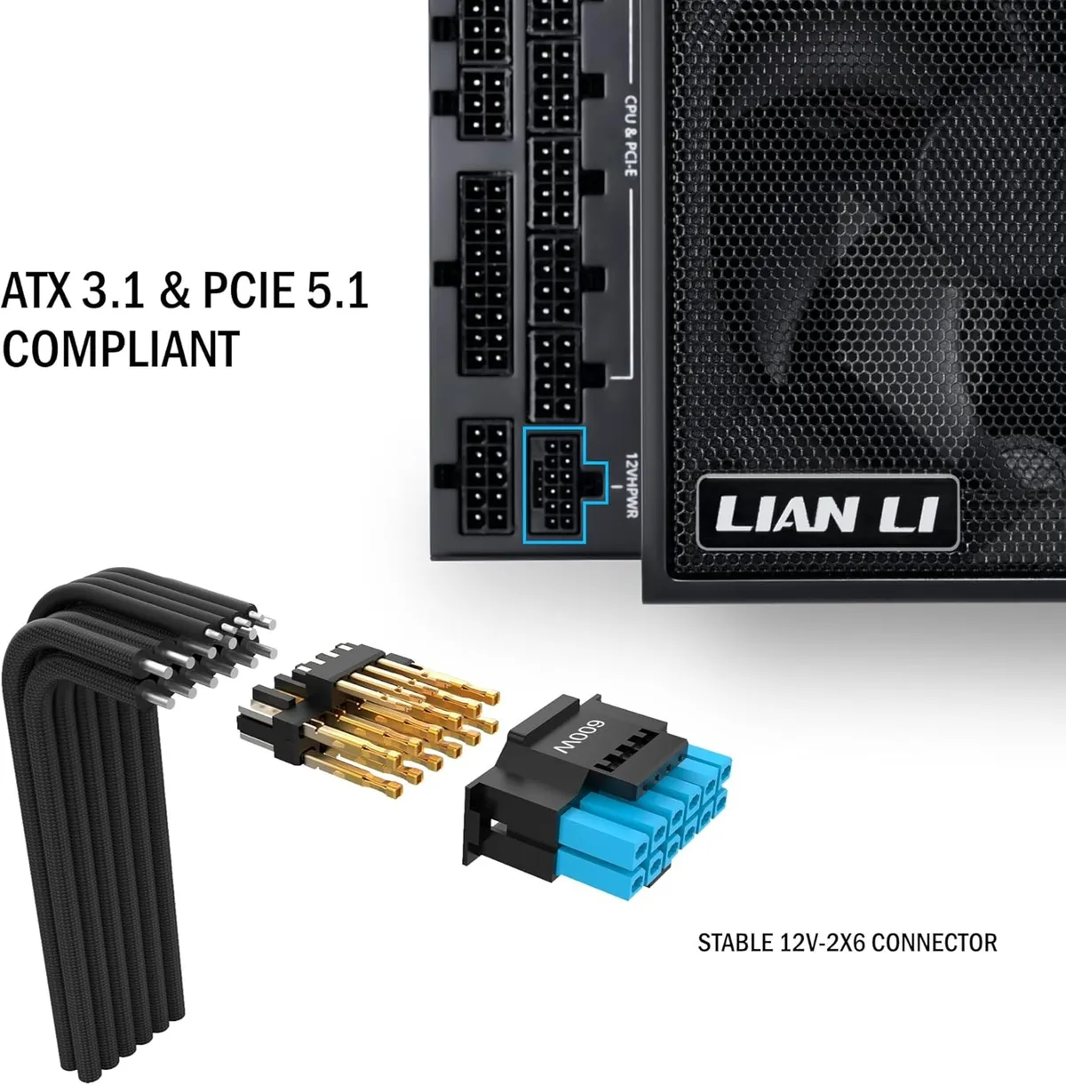 Блок живлення Lian Li Edge 1300W 80 Plus Platinum Black (G9P.EG1300.BE00.EU) - мініатюра 6