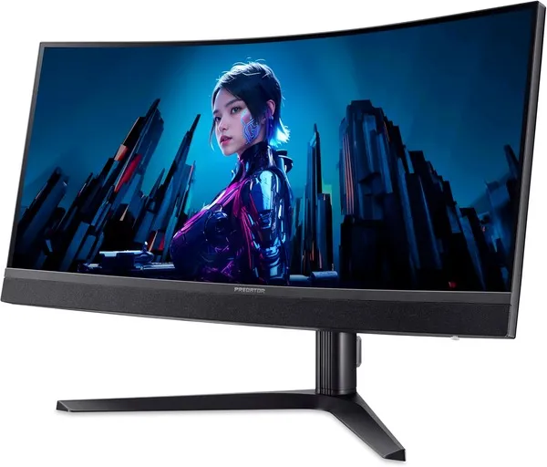 Монiтор Acer 34" Predator X34V3bmiiphuzx (UM.CXXEE.301) VA Black Curved 180Hz - мініатюра 3