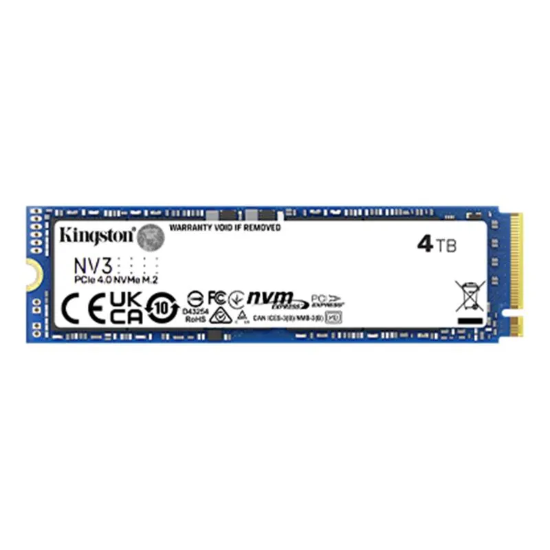 Накопичувач SSD 4TB M.2 NVMe Kingston NV3 M.2 2280 PCIe Gen4.0 x4 (SNV3S/4000G) - зображення 1