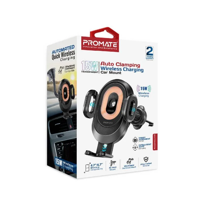 Автомобільний зарядний пристрій з тримачем Promate PowerMount-2 Black - мініатюра 9