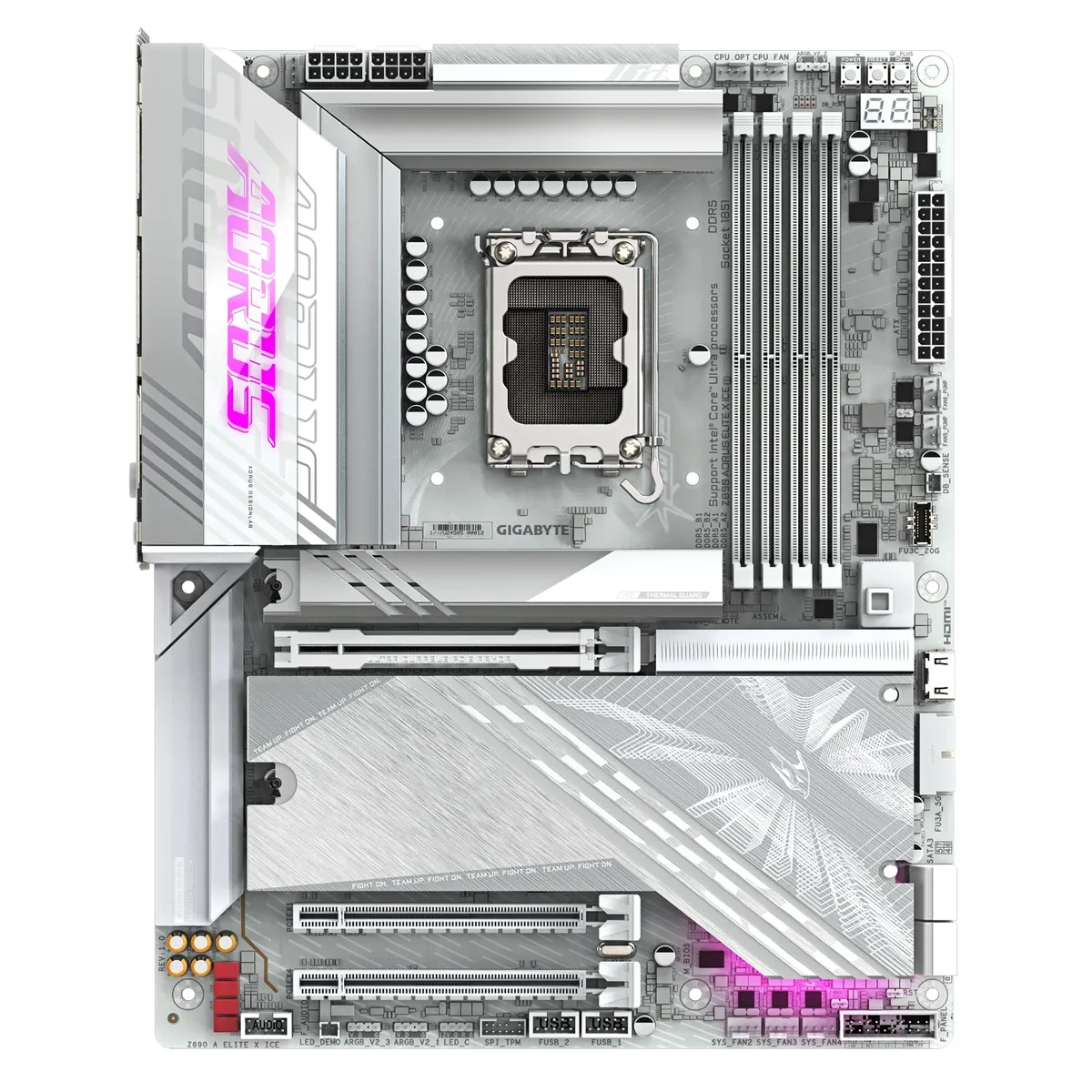 Материнська плата Gigabyte Z890 Aorus Elite X Ice Socket 1851 - мініатюра 3