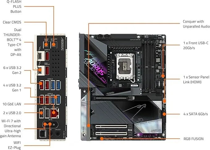Материнська плата Gigabyte Z890 Aorus Master Socket 1851 - мініатюра 7