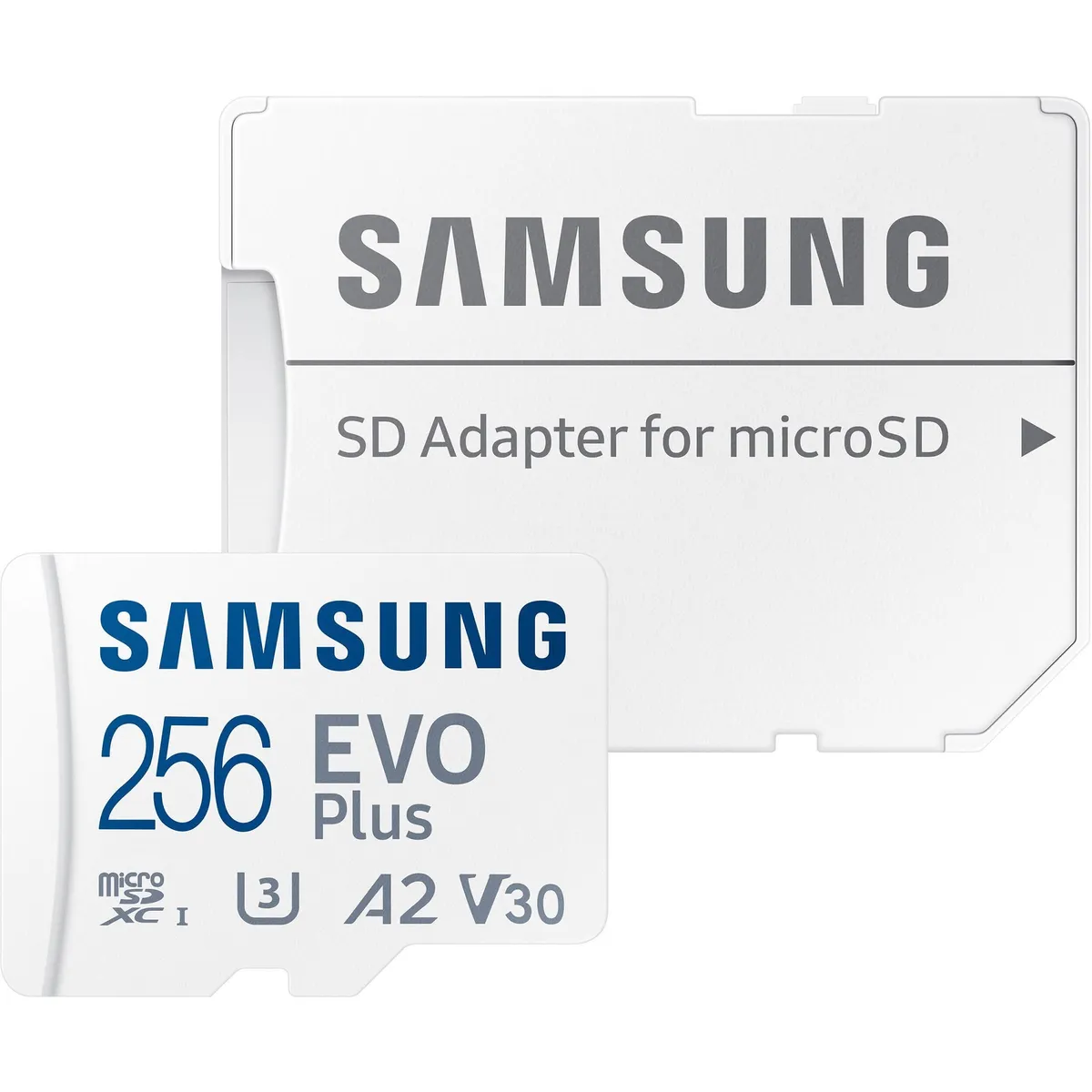 Карта пам`яті MicroSDXC  256GB UHS-I U3 V30 A2 Samsung Evo Plus + SD-адаптер (MB-MC256SA/EU) - зображення 1