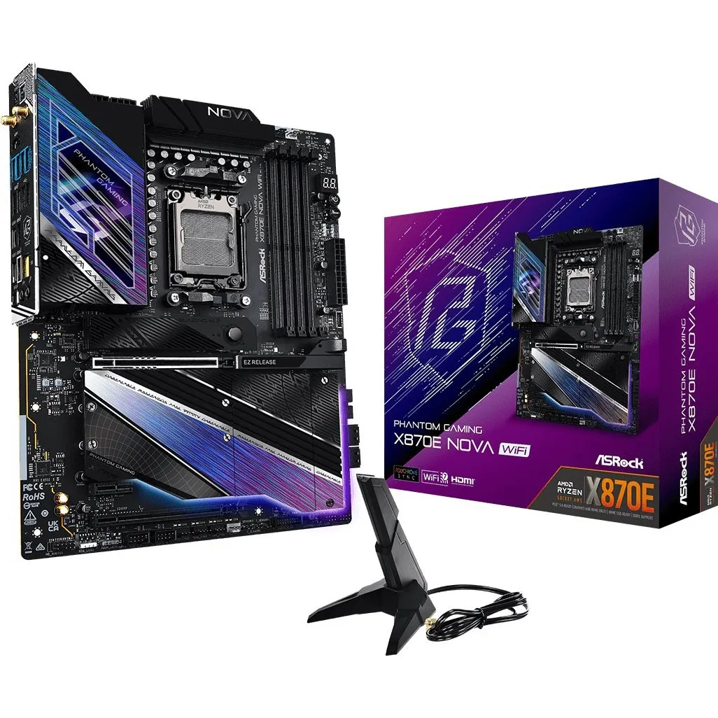 Материнська плата ASRock X870E Nova WiFi Socket AM5 - мініатюра 7