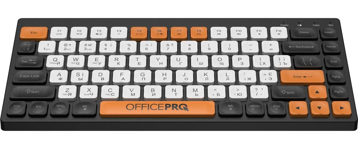 Клавіатура бездротова OfficePro SK955B Bluetooth Black  - мініатюра 2