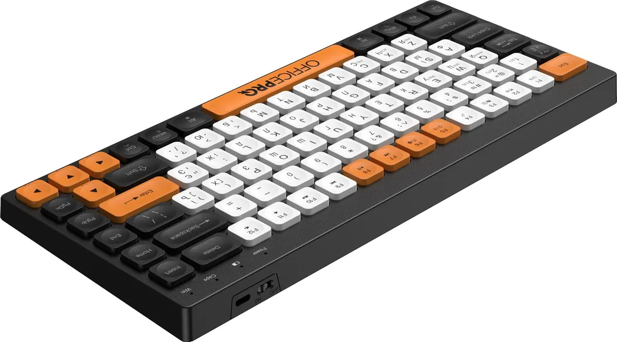 Клавіатура бездротова OfficePro SK955B Bluetooth Black  - мініатюра 4