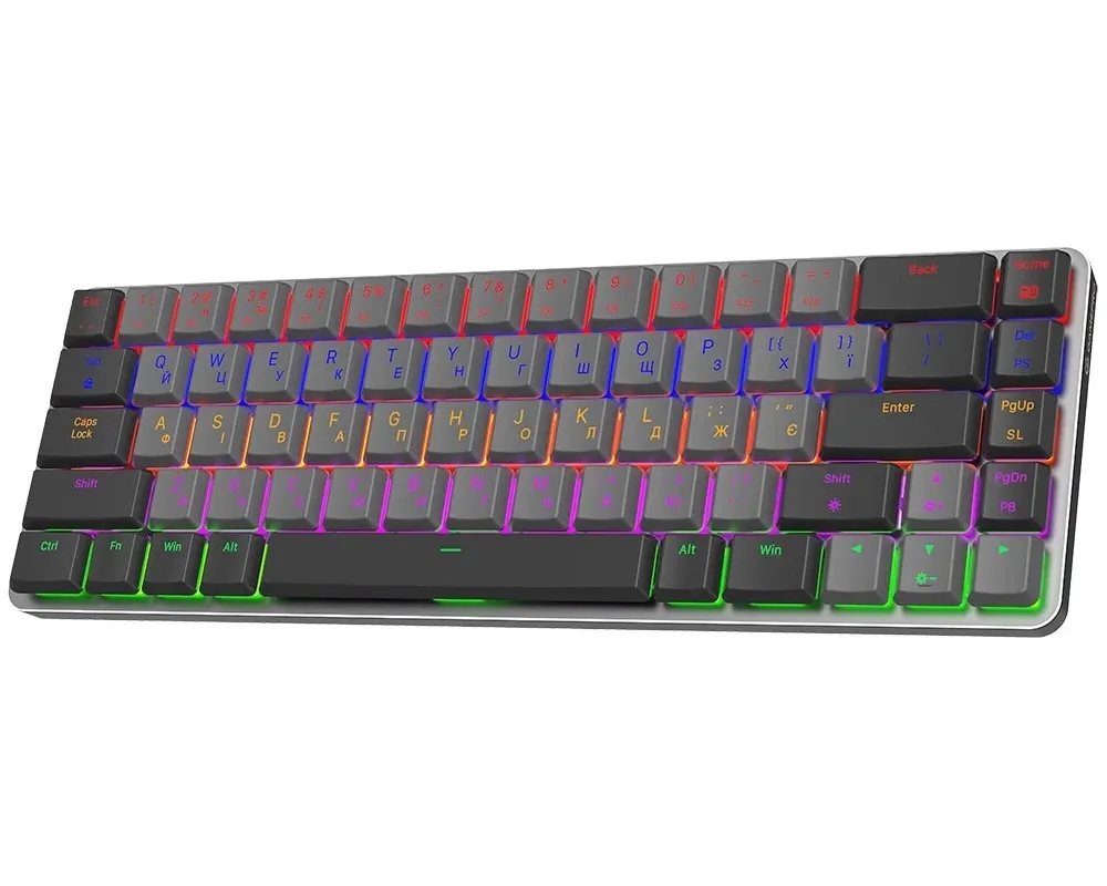 Клавіатура бездротова GamePro MK122R Red Swich Low Profile Wireless Dark Gray - мініатюра 3