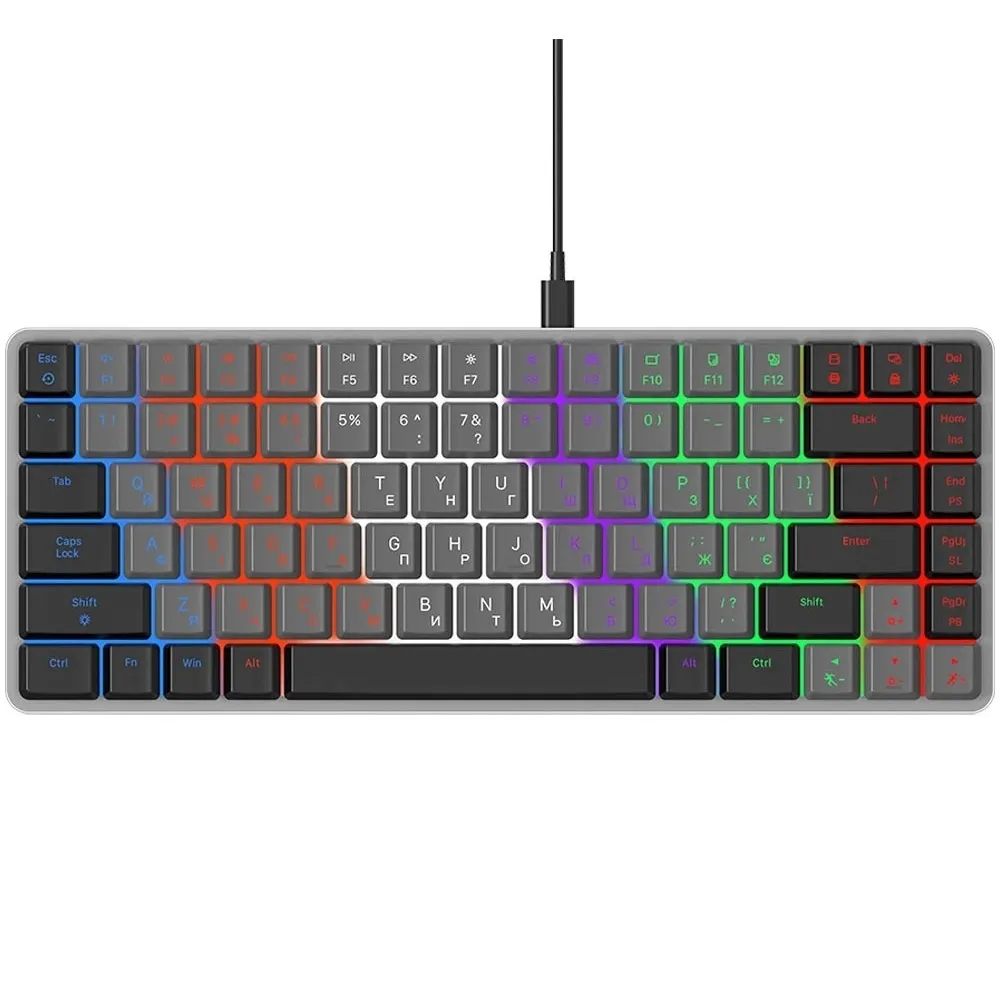 Клавіатура GamePro MK140R Red Swich Low Profile Dark Gray - зображення 1