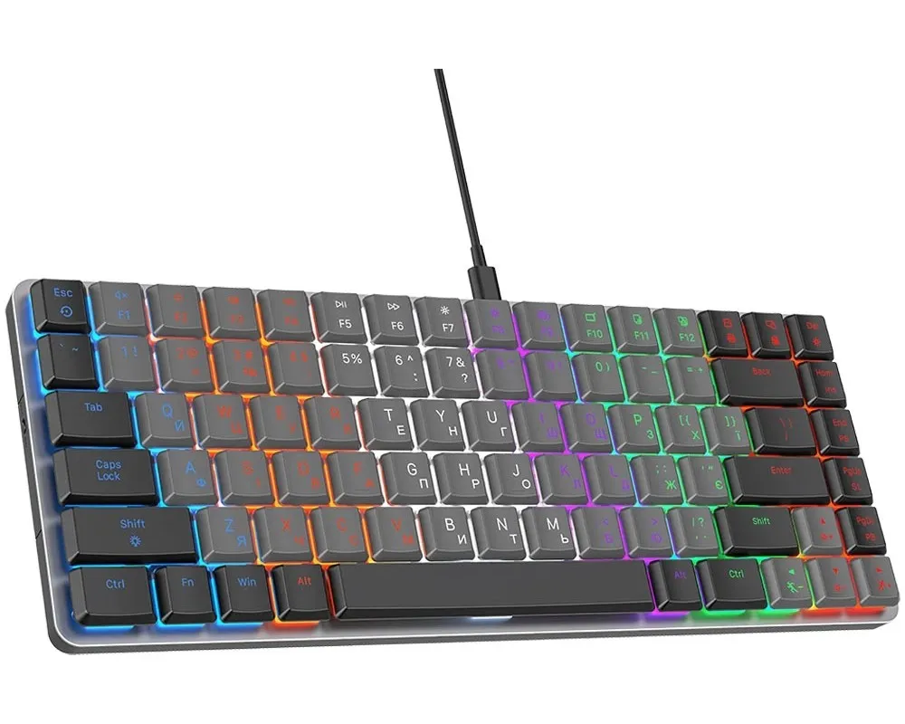 Клавіатура GamePro MK140R Red Swich Low Profile Dark Gray - мініатюра 3