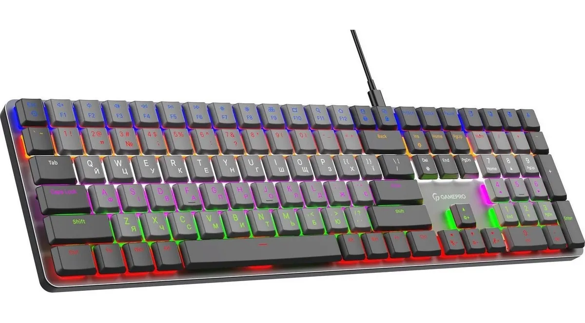 Клавіатура GamePro MK145R Red Swich Low Profile Dark Gray - мініатюра 2