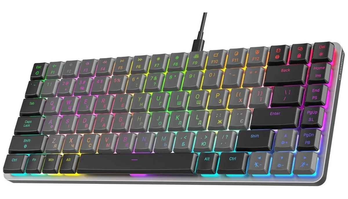 Клавіатура GamePro MK141R Red Swich Low Profile RGB Dark Gray - мініатюра 3