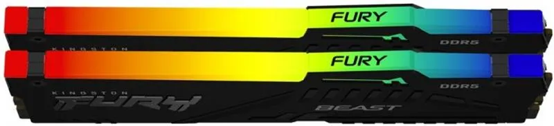 Модуль пам`яті DDR5 2x32GB/5200 Kingston Fury Beast RGB Black (KF552C40BBAK2-64) - мініатюра 3