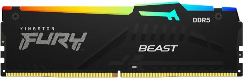 Модуль пам`яті DDR5 2x32GB/5200 Kingston Fury Beast RGB Black (KF552C40BBAK2-64) - мініатюра 4