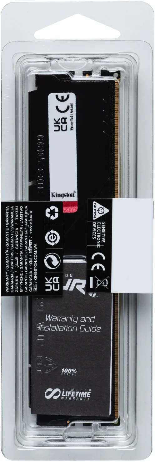 Модуль пам`яті DDR5 8GB/5600 Kingston Fury Beast Black (KF556C40BB-8) - мініатюра 3