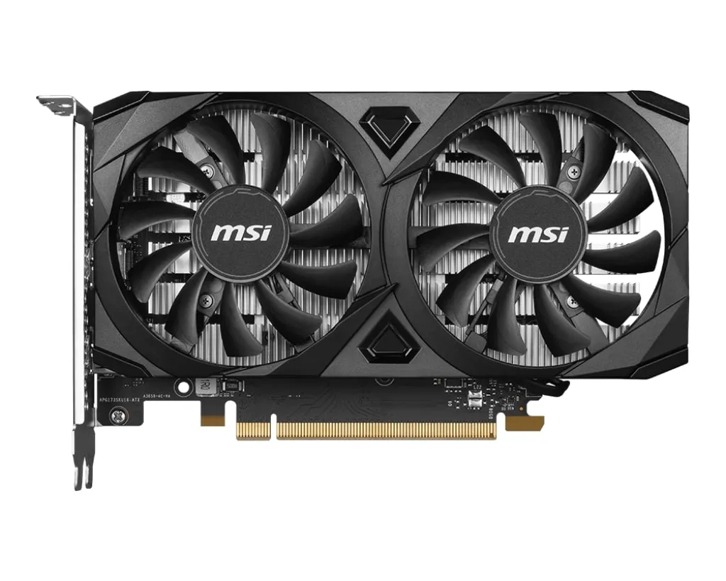 Відеокарта GF RTX 3050 6GB GDDR6 Ventus 2X E 6G OC MSI (GeForce RTX 3050 VENTUS 2X E 6G OC) - мініатюра 2