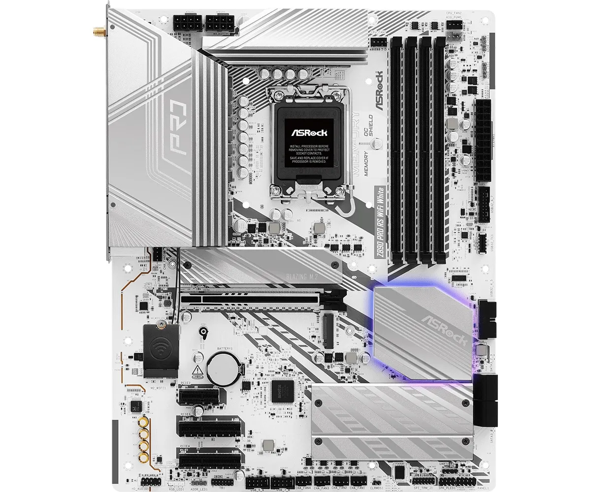 Материнська плата ASRock Z890 Pro RS WiFi White Socket 1851 - мініатюра 2