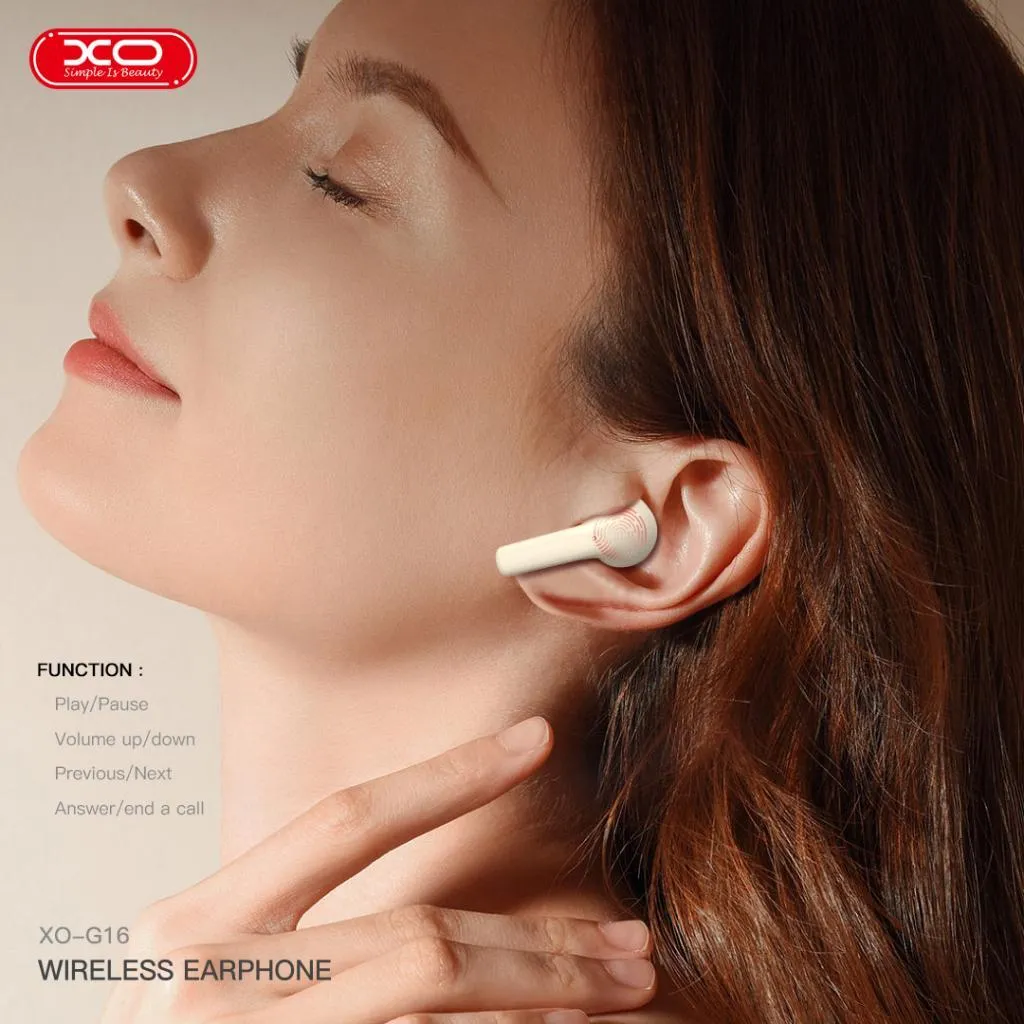 Bluetooth-гарнітура XO G16 ENC TWS White (XO-G16WH) - мініатюра 5