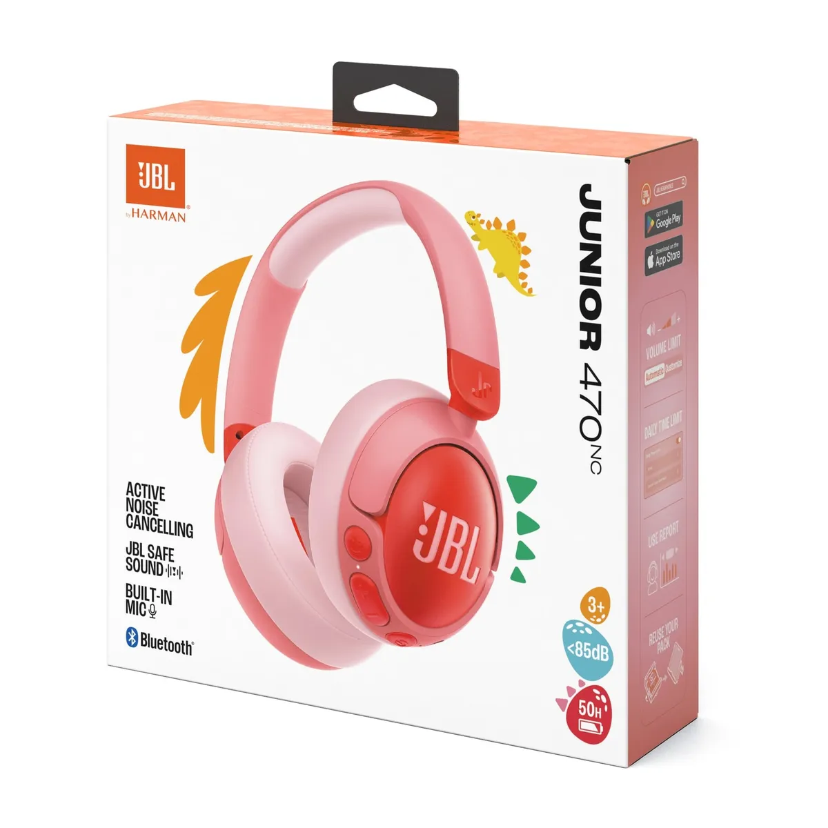 Bluetooth-гарнітура JBL Junior 470NC Pink (JBLJR470NCPIK) - мініатюра 6